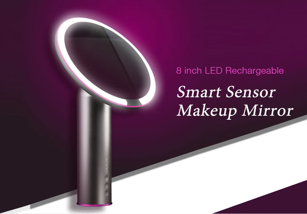 11 AMIRO светодиодный умный сенсорный зеркало для макияжа 8 дюймов HD натуральный