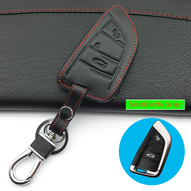 Чехол для ключа из натуральной кожи BMW 1/3 5series X1 X3 X5 X6 Z4|car key case cover|key for carcase bmw |