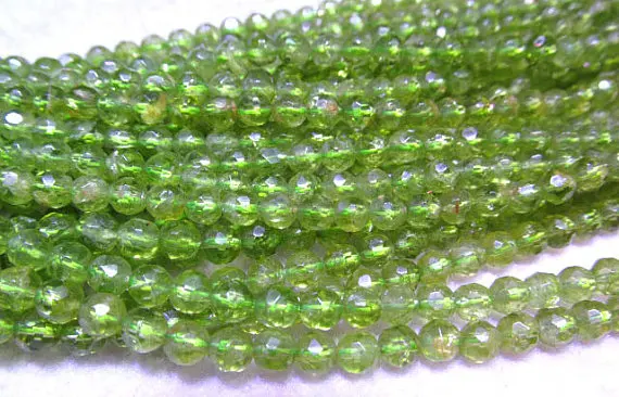 100% Peridot Briotettes round ball faceted peridot gemstone green 3 4 5 6 7 8mm full strand | Украшения и аксессуары