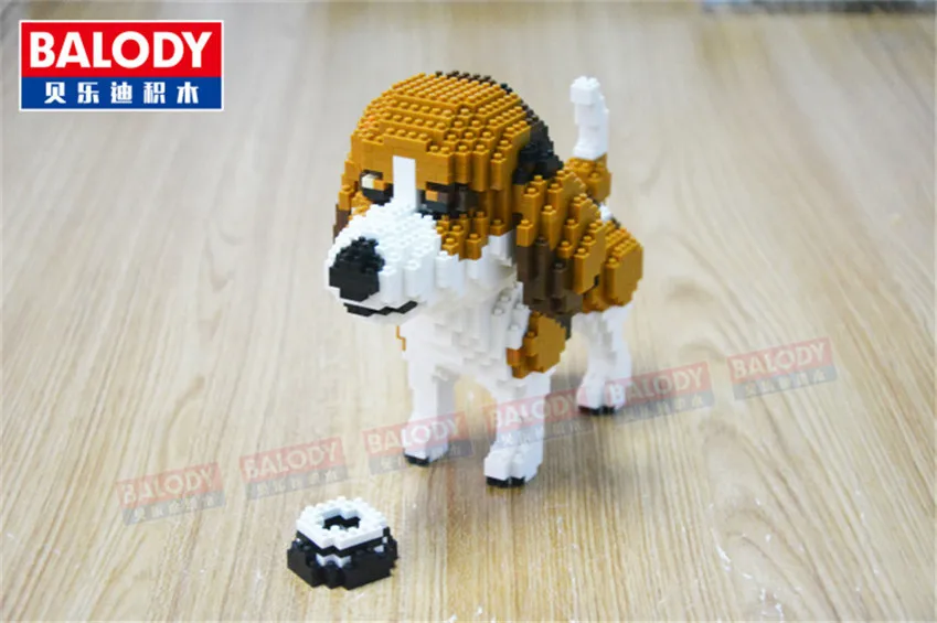 10 в 1 Balody алмазные блоки собака модель маленькие кирпичи такса игрушки brinquedos