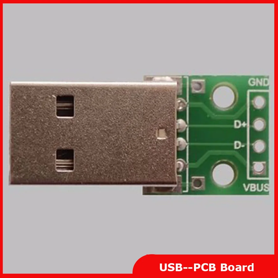 10 шт. Штекерный разъем USB 2 0 для адаптера DIP 4P 54 мм|plug ear|pcb screwplug converter for europe |