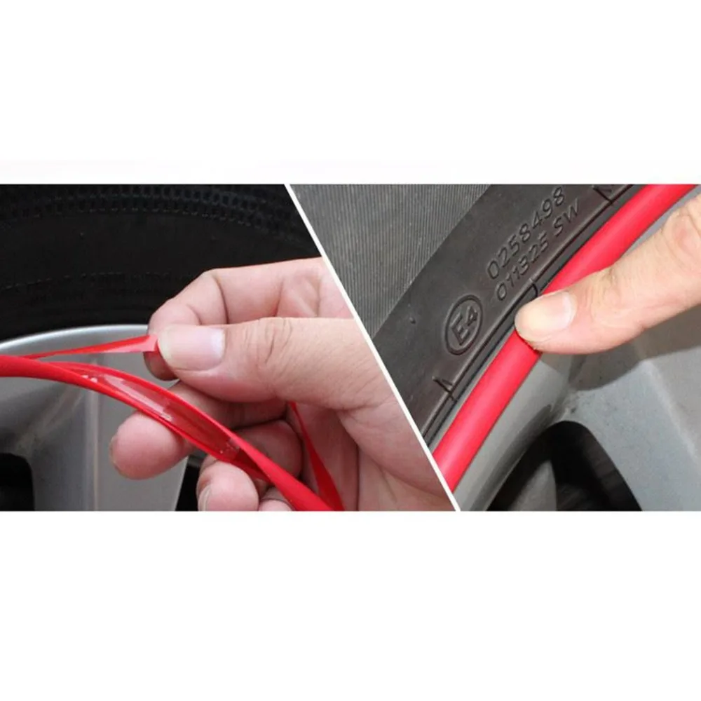 Hot 8 M Car Wheel Protection Wheel Sticker Decorative Strip Tire Protection Care Cover Drop Boat Car Shape Modification