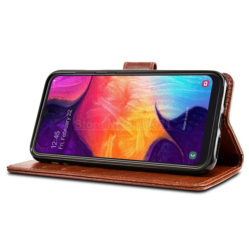 Чехол для Samsung A10 A30 A50 A70 2019 M10 M20 M30 S10 S9 S8 Plus S10e Note 9 A7 A8 A9 A6 J4 J6 J7 J8 кожаный чехол с