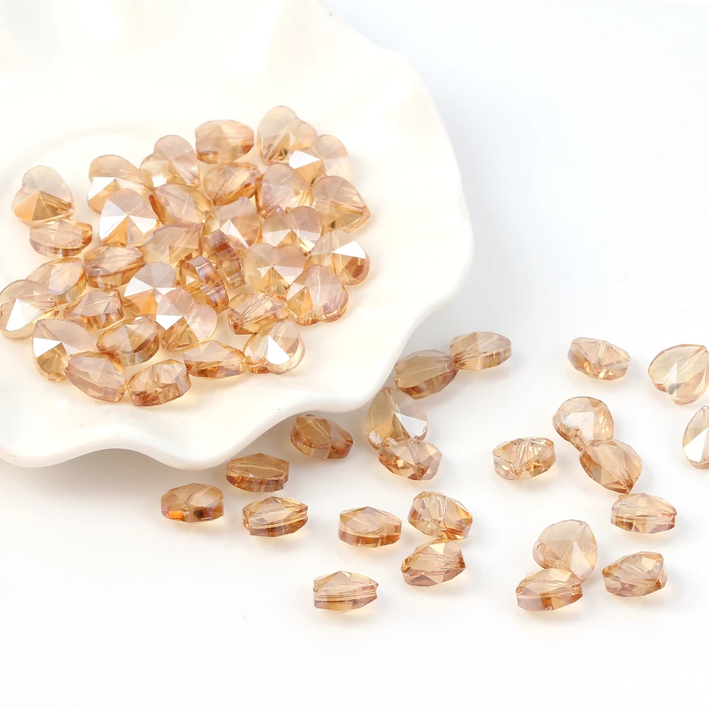 MEIBEADS 20 шт./лот разноцветные хрустальные бусины-разделители в форме сердца