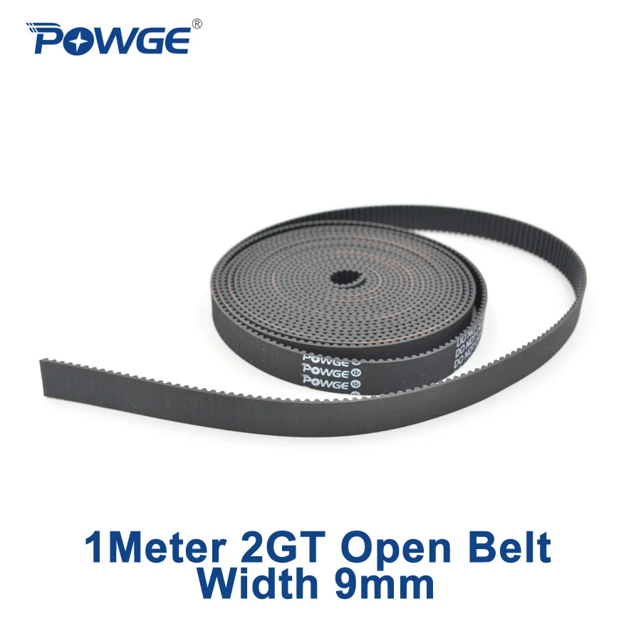 POWGE 1 метр 2MGT 2GT открытая синхронная зубчатая лента ширина 9 мм Резина 2 м GT2 GT-9