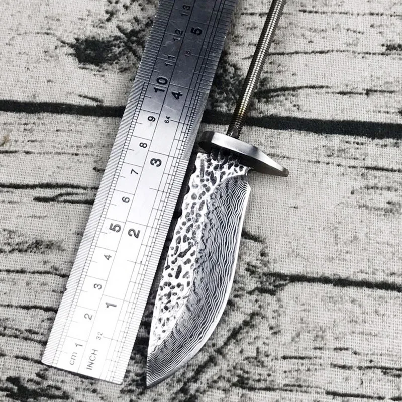 X 08DP DIY дамасский стальной прямой нож лезвие из шариковой стали полуготовый