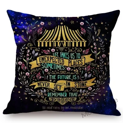 Bookish Readig Book Classic Novels Art Quotes Letter Print Library литературный чехол на диванную подушку из хлопка и льна