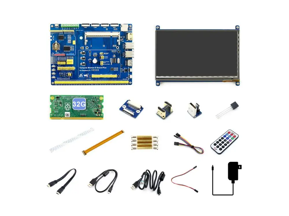 Модуль разработки Raspberry Pi 3 +/32 ГБ тип B CM3 + IO Плата HDMI LCD DS18B20 ИК пульт дистанционного