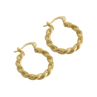 genuine 100 s925 sterling silver stud earrings ins simple twist woven earrings womens gold color popular silver jewelry