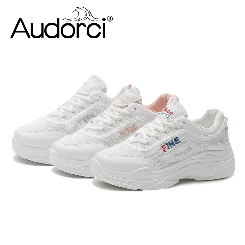 Audorci 2018 летние модные брендовые повседневные туфли на плоской подошве Удобные
