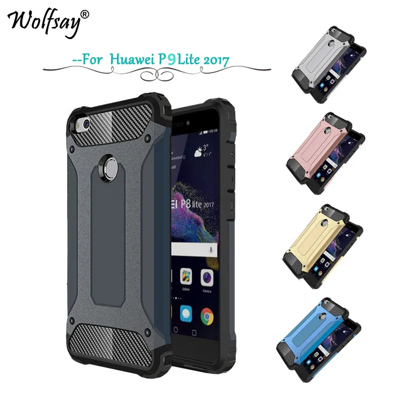 For Huawei P9 Lite 2017 Case Shockproof Armor Hard PC Phone Back Cover P8 Shell |