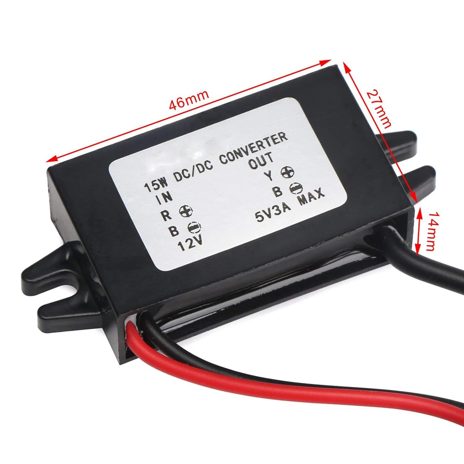 DC-DC понижающий модуль преобразователя от 12 В до 5 Micro USB выходной адаптер питания