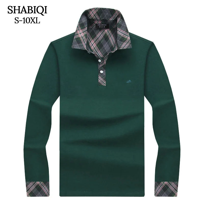 

SHABIQI Classic Brand Men shirt Men Polo Shirt Men Long sleeve Polos Shirt T Designer Polo Shirt Plus Size 6XL 7XL 8XL 9XL 10XL