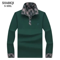 shabiqi classic brand men shirt men polo shirt men long sleeve polos shirt t designer polo shirt plus size 6xl 7xl 8xl 9xl 10xl
