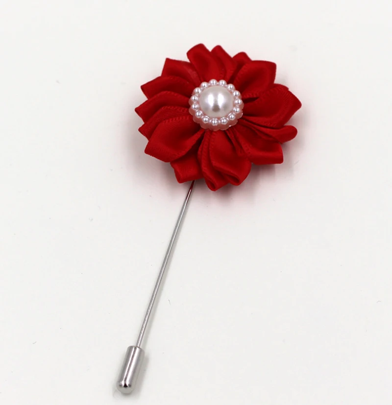 Модная Милая Мужская бутоньерка 1 шт. ручная работа лента роза Свадебная