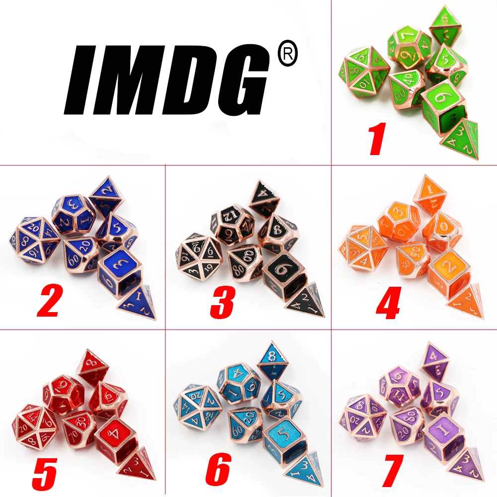 IMDG 7 шт./компл. креативные игральные кости для ролевых игр многогранные