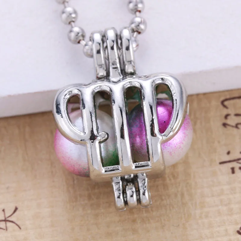 6 шт Серебряная жемчужная клетка бусина для изготовления украшений кулон эфирное