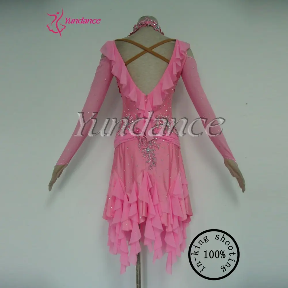 

2016 Lovely Long-sleeves Salsa Dance Dress Party Costumes L-12193