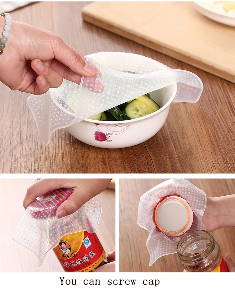 Хорошая пищевая свежая обертка многоразовая высокоэластичная Силиконовая