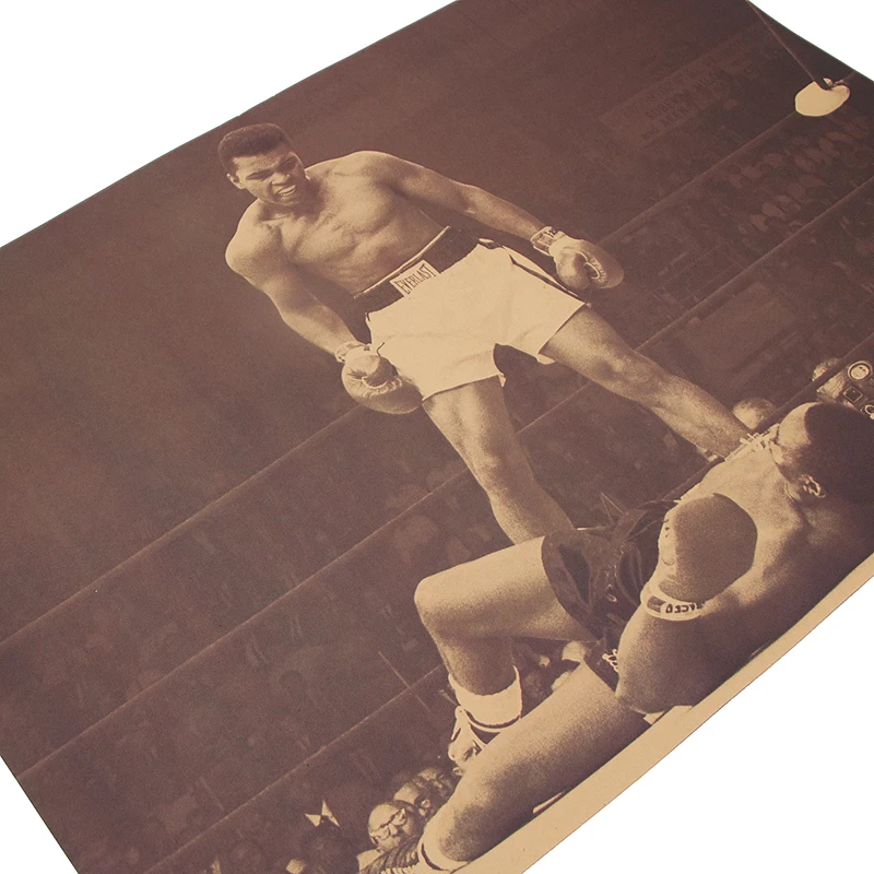 DLKKLB Мухаммед Али винтажная Наклейка на стену 51x35 5 см