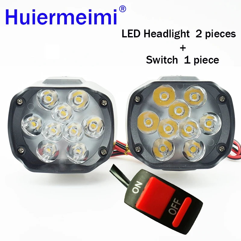 

Фасветильник головного света для мотоцикла Huiermeimi, 12 В, 15 Вт, светодиодная, для скутера