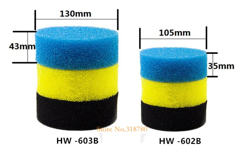 3 шт./лот Sunsun HW-602B HW-603B аквариум биохимический фильтр губка для замены аквариума