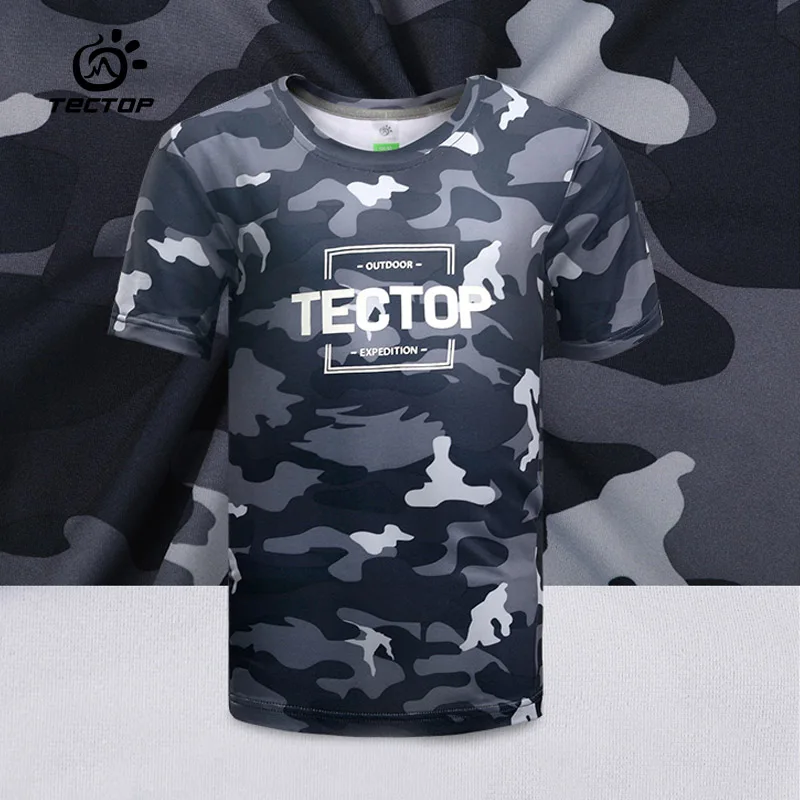 TECTOP детская камуфляжная футболка с короткими рукавами для мальчиков и девочек