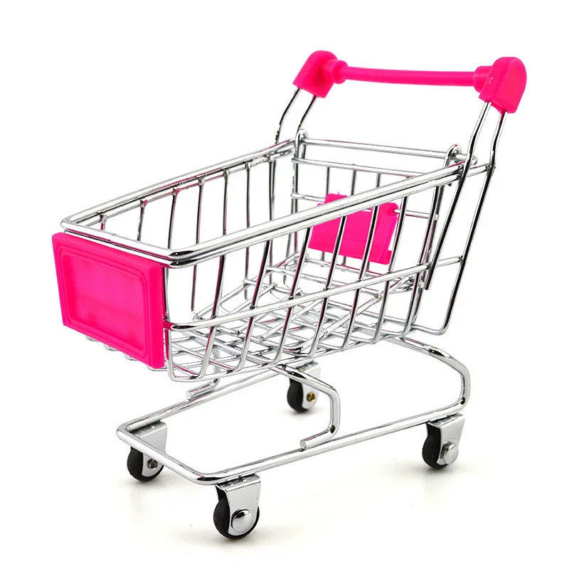 Мини Корзина футляр для чеков Творческий тележка супермаркета настольное место