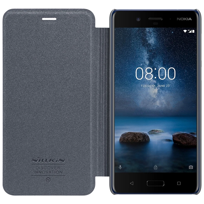 Чехол книжка Nillkin sparkle из искусственной кожи для Nokia 8 5 3 дюйма|case for nokia|leather casecase series