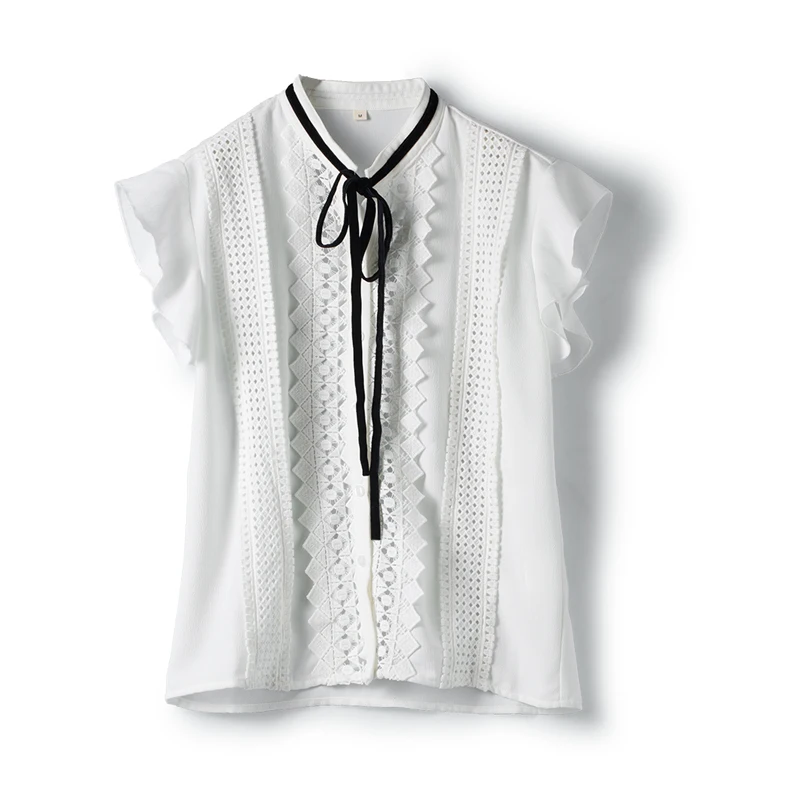 Летняя блузка без рукавов женские топы рубашка женская 2018 модная с бантом Tiew евро