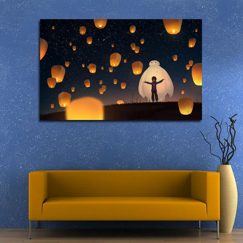 Patron saint Baymax diy картина маслом по номерам Раскраска холст Цифровая живопись | Дом и
