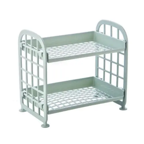 

New 2-Tier Plastic Freestanding Shelving Unit Storage Organizing Shelf Garage Multi-Purpose Cute Mini Bad Shape Home Racks