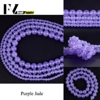 4 6 8 10 12mm round purple jades beads natural stone gem beads for diy jewelry making bracelets jewellery handicraft accessories