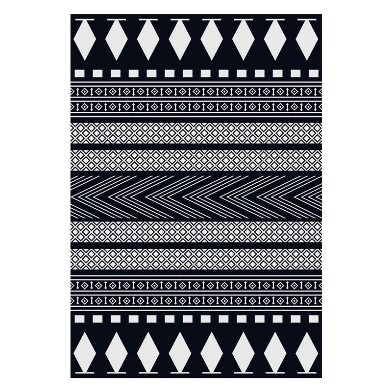 

Fashion modern carpet black white geometric bedroom door carpet living room carpet parlor wallpaper fashion decorative mat