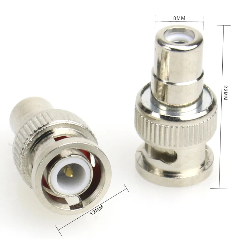 100pcs JR-B9 BNC to RCA Connector Small and short BNC connector for CCTV system CCTV Camera Accessories