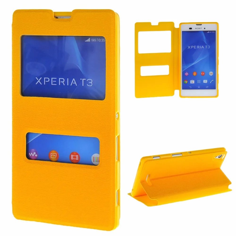 Чехол-накладка из искусственной кожи для Sony Xperia T3 5 3 дюйма D5106 M50W | Мобильные