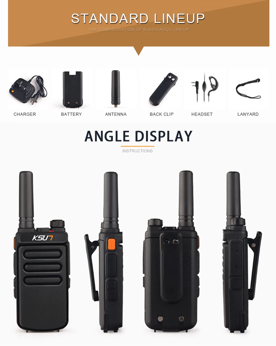 KSUN KSX65 портативный высококачественный Небьющийся Vhf Walkie Talkie цифровой двухстороннее радио