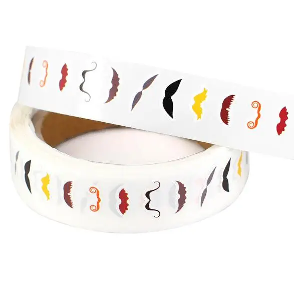 BS9506 Moustache Наклейки для глаз с клеем черно-белые цветные наклейки для глаз Детские руководство DIY материал для деятельности BS95 - Цвет: BS9506 Moustache