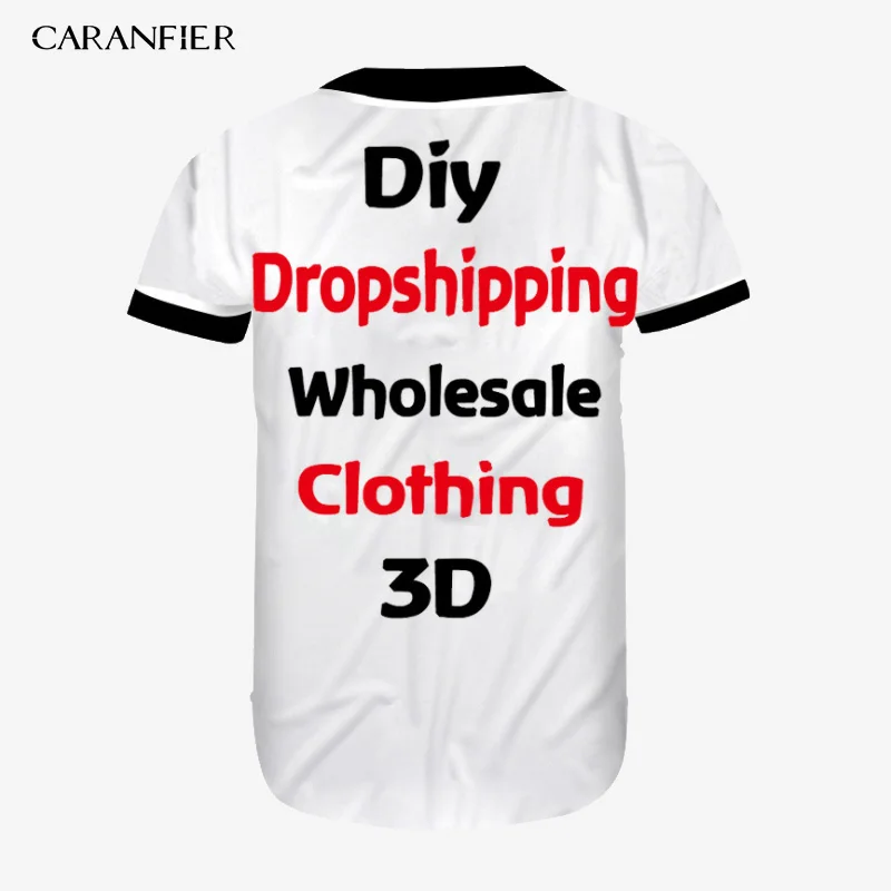Мужские топы CARANFIER с 3D принтом летняя уличная одежда из полиэфирного волокна