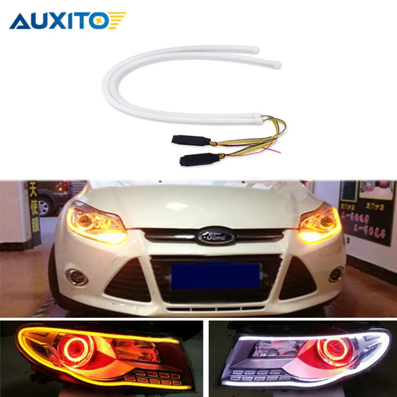 Гибкая светодиодная лента для дневных ходовых огней 60 см 2 шт.|lamp headlight|led amberturn signal