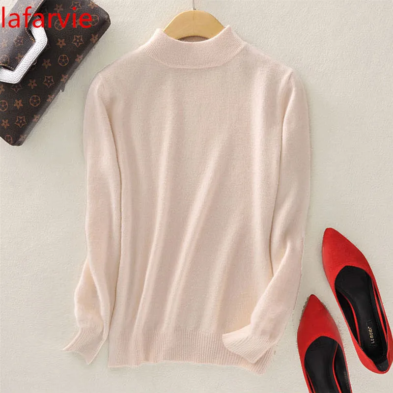 Lafarvie Autumn Winter Quality Cashmere Sweaters Women Fashion Female Soft and Comfortable Warm Slim Knitted Pullovers Hot Sale | Женская