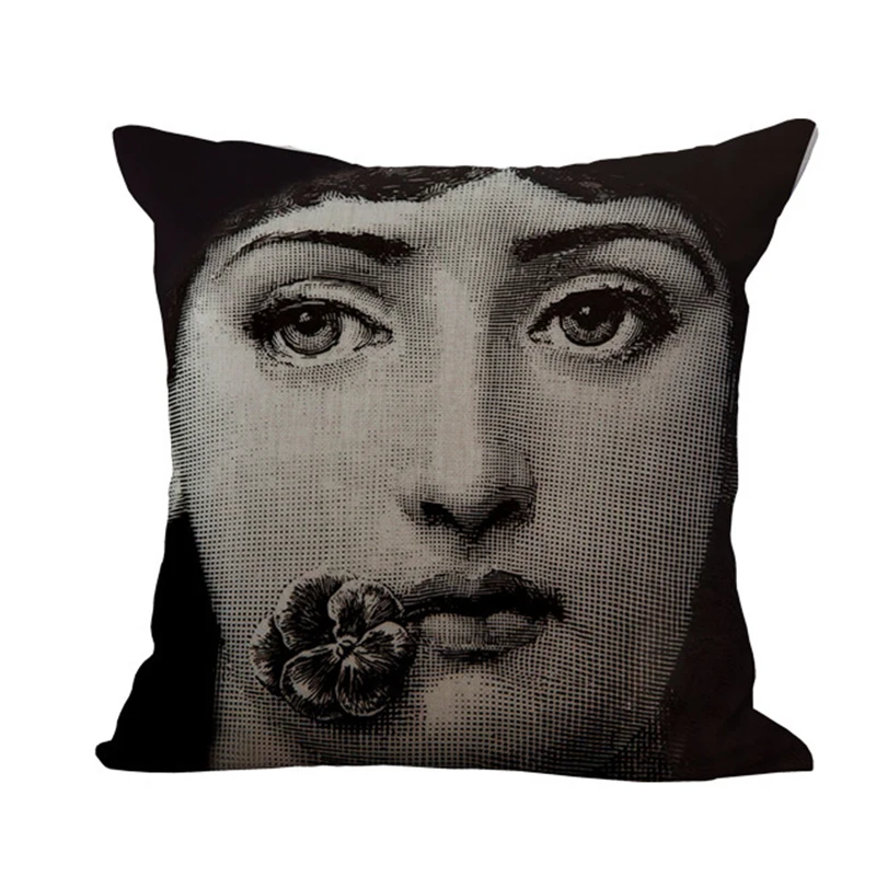 Винтаж rosenthal Piero fornasetti наволочка Красота уход за кожей лица Хлопок и лен с принтом наволочка для автомобильной подушки офис диван пледы декоративные домашние наволочки