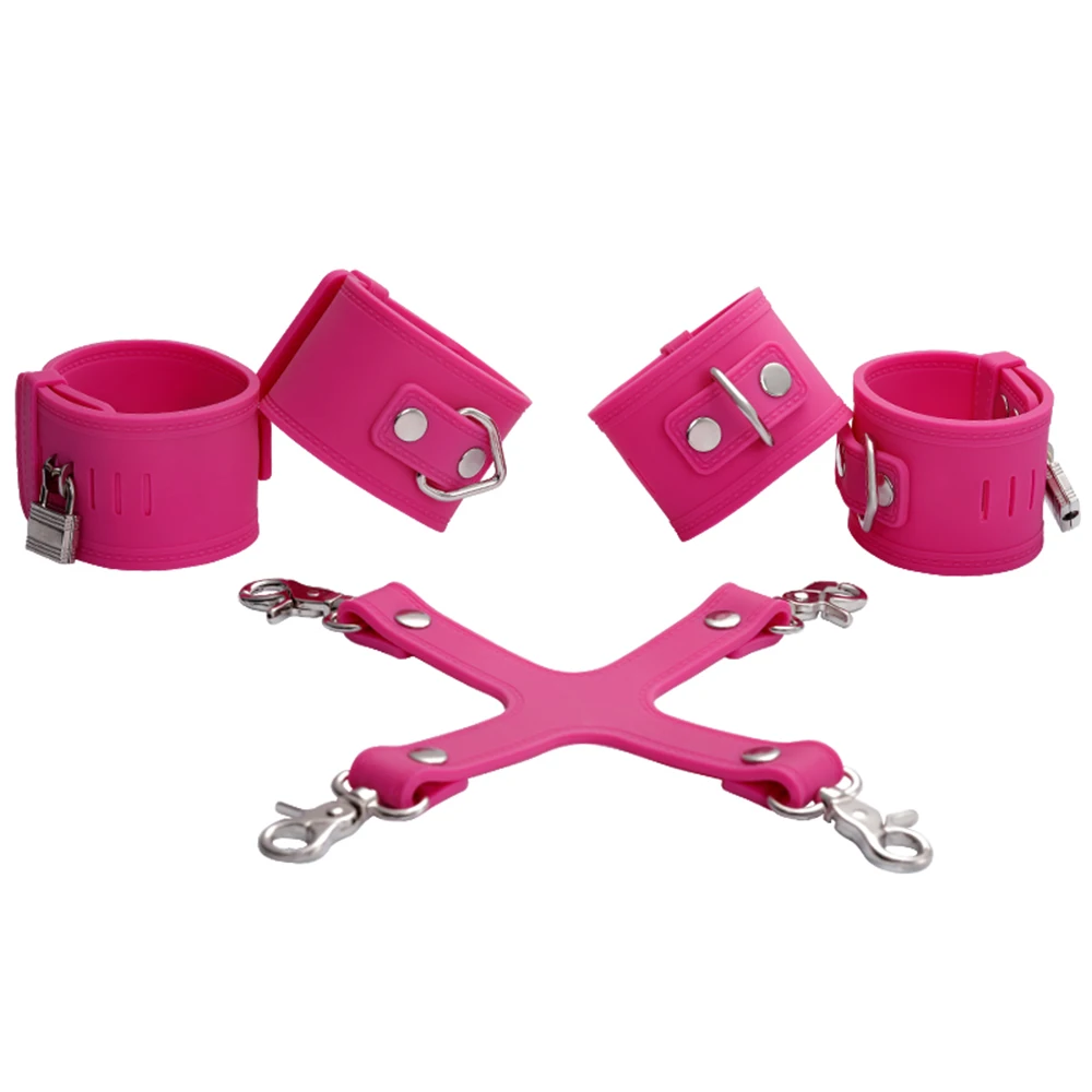 Силиконовый крест 4 цвета наручники соединительные крестики БДСМ бондаж секс