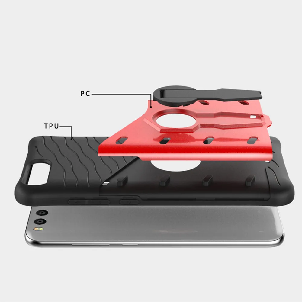 Ksq Новый противоударный Подставки Чехол для Xiaomi mi6 6e 6 P mce16 5.15 "Панцири чехол 360