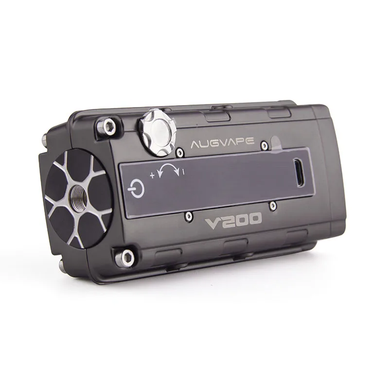 Augvape V200 поле Mod Gun Metal Цвет 18650 Батарея автоматический байпас V режим светодиодный