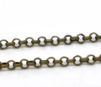 doreenbeads alloy link cable chains antique bronze 3 2mm x 0 5mm 1 m 2015 new