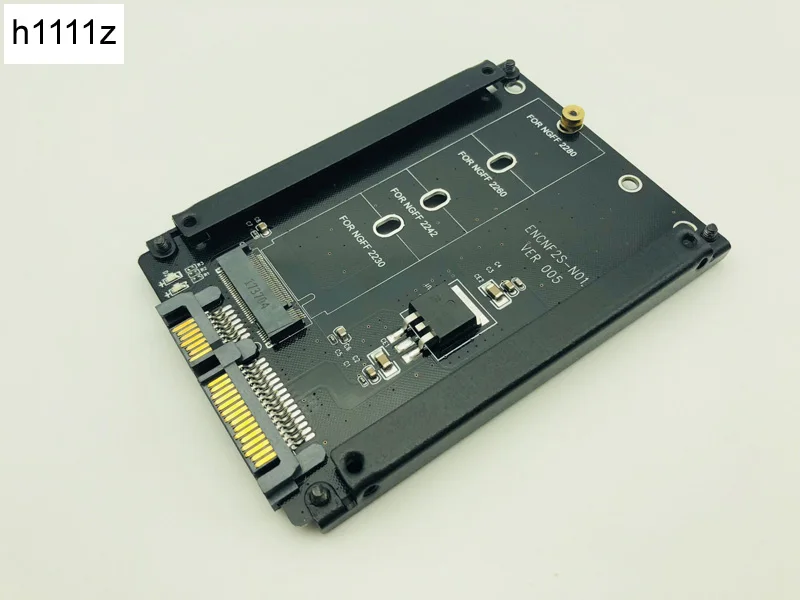 New Black Metal Case B+M key M.2 NGFF SSD to 2.5 SATA 3.0 6Gb Adapter Convert Card with Enclosure Socket m2 NGFF to SATA Adapter