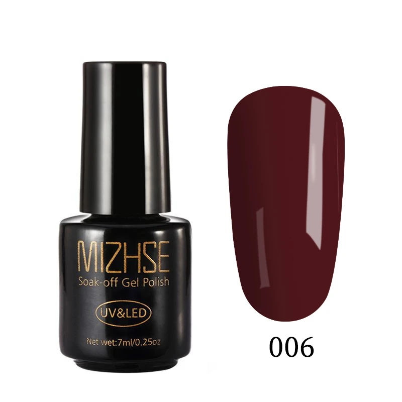 mgh006 MIZHSE 7 мл красный розовый телесный лак для ногтей полуперманентный чистый цвет долговечный замачивающийся лаковый УФ-гель светодиодный Гель-лак - Цвет: mgh006