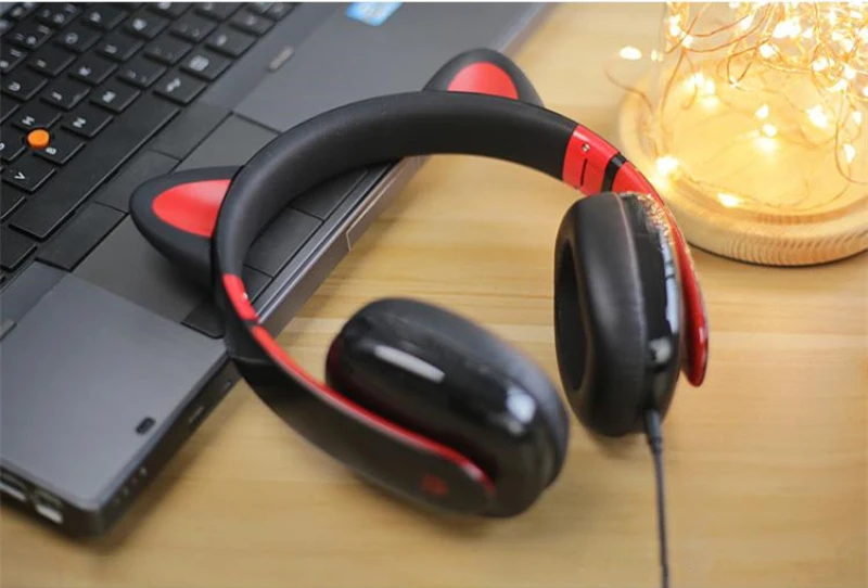 Беспроводная Bluetooth гарнитура Censi Moecen с кошачьими ушками комикс для девочек Hi Fi