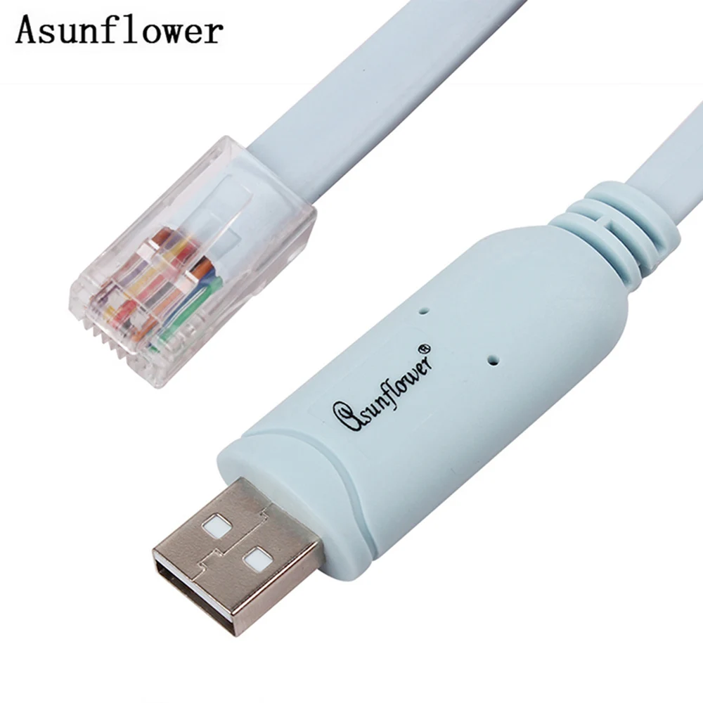 USB Удлинительный кабель asunflour RJ45 консоль FTDI FT232R чип RS232 1 8 м переключатель уровня